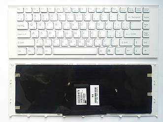 Клавіатура для ноутбуків Sony Vaio VPC-EA Series клавиатура белая с белой рамкой UA/RU/US