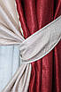 Комбіновані (2шт. 1,5х2,8м.) штори з тканини блекаут. Колір червоний з пудровим. Код 014дк (400-402ш) 10-332, фото 5
