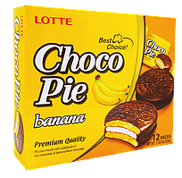 Печиво Чокопай банановий, 12 шт., LOTTE, 336 г
