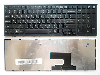 Клавіатура для ноутбуків Sony Vaio VPC-EE Series клавиатура черная с черной рамкой  UA/RU/US