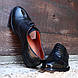 Чоловічі туфлі з натуральної шкіри, чорні Сенсор Укрїна, фото 6
