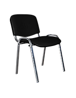 Офисный стул для персонала ISO Alum чёрный кожзам