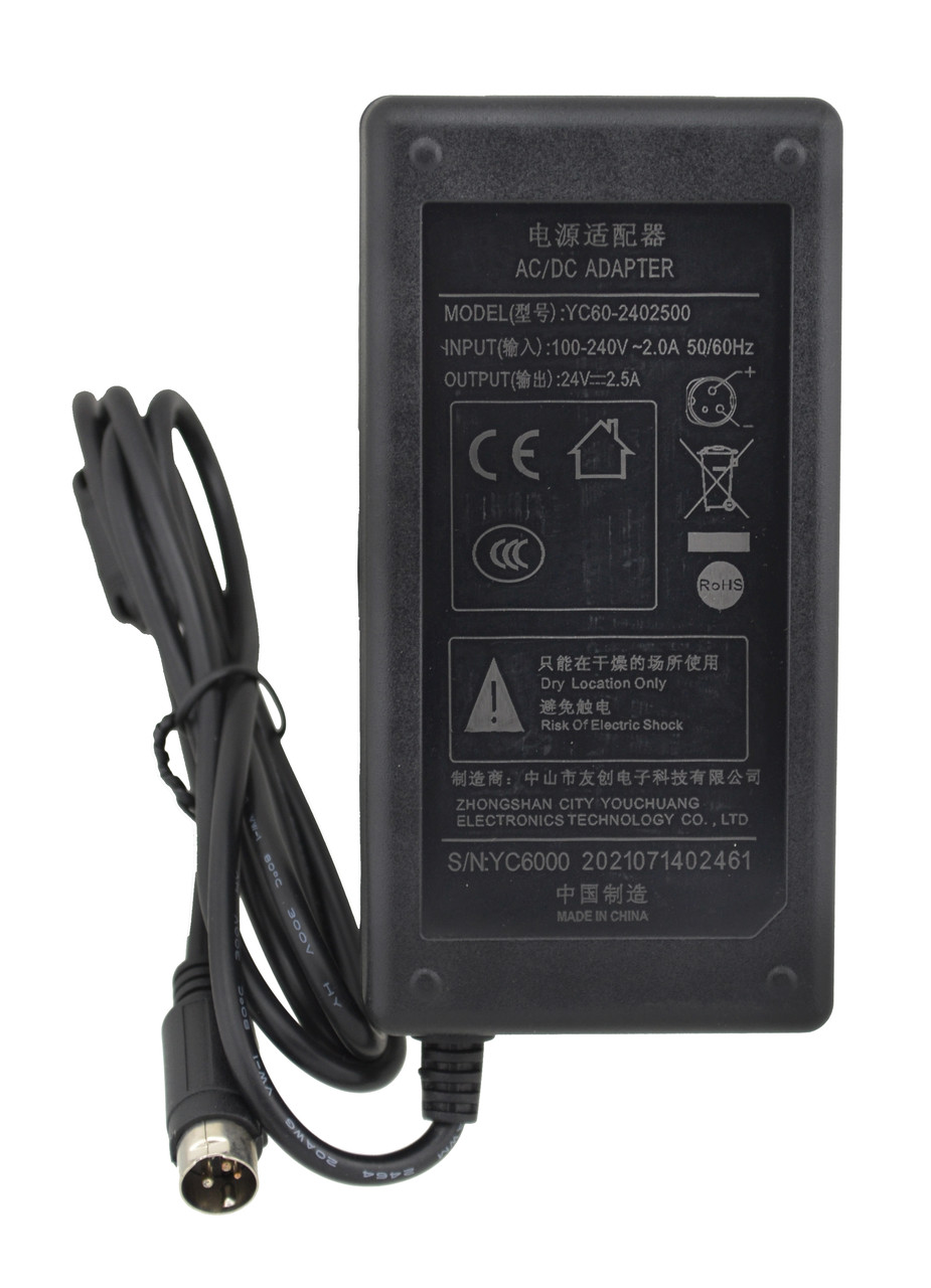 Блок живлення YC60 24 V 2.5 A до принтерів Xprinter + кабель живлення