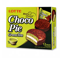 Печиво Чокопай зі смаком матча (зелений чай), 12 шт., LOTTE, 336 г