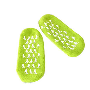 Зволожувальні гелеві шкарпетки для педикюру SPA Gel Socks No G09-12 салатові від 20 до 28 см