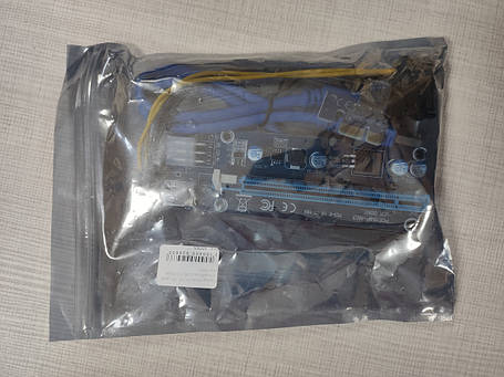Райзер GPU 1x to 16x PCI-E USB 3.0 - 0.6 м, 6 pin ver. 006c, майнінг riser, фото 3