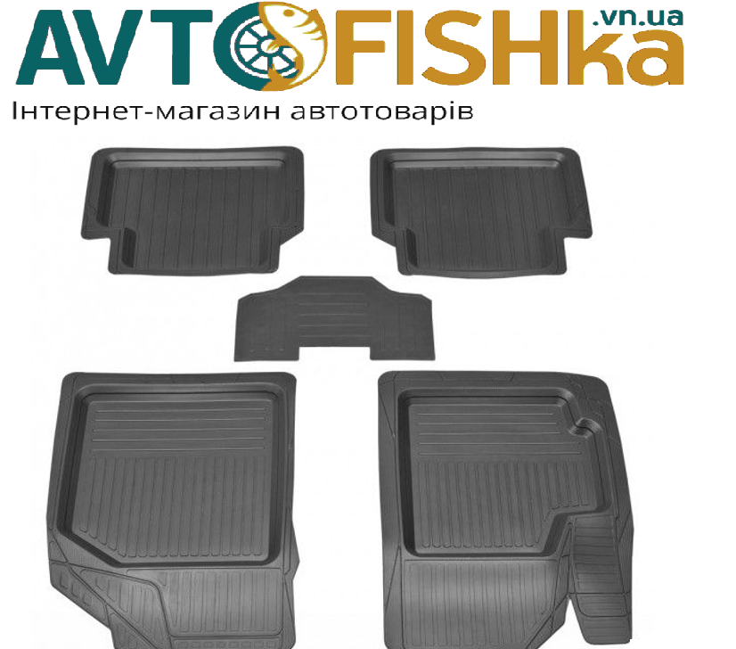Килимки салону гумові LANOS "ДЗРТИ" (високий борт), фото 1