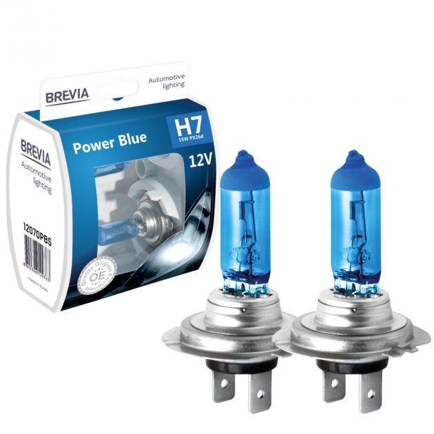 Brevia H7 12 V 55 W PX26d Power Blue S2 (9/90 шт.), фото 1