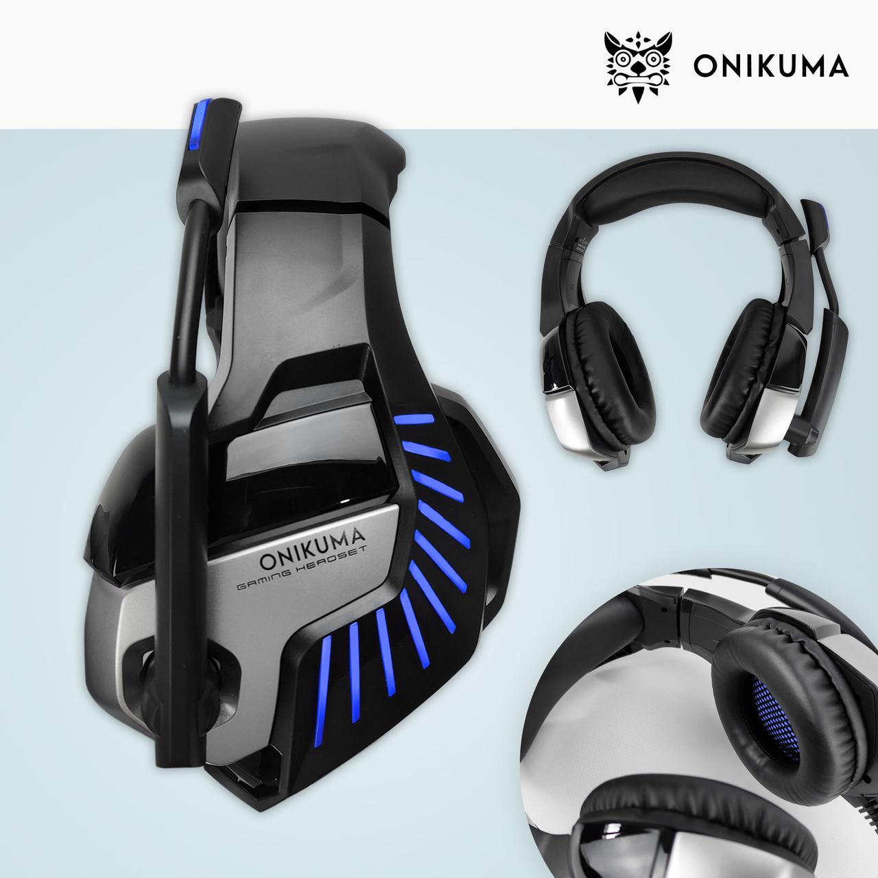 Ігрові навушники Onikuma K5 PRO з мікрофоном та підсвіткою геймерські навушники