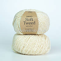 Пряжа Drops Soft Tweed (колір 01 off white)