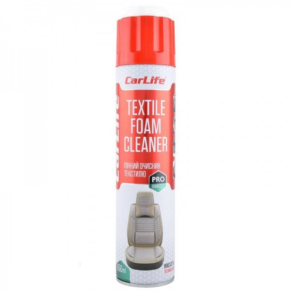 Пінний очисник текстилю,CARLIFE TEXTILE FOAM CLEANER, 650ml