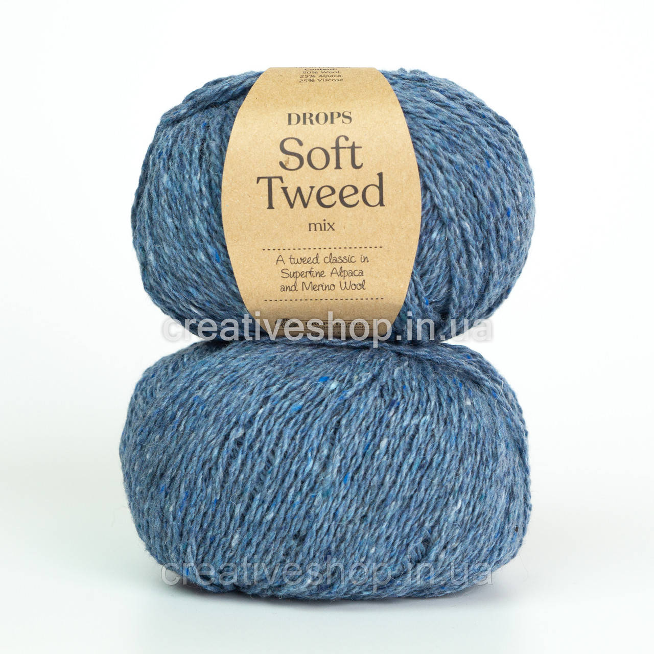 Пряжа Drops Soft Tweed (колір 10 denim jeans)