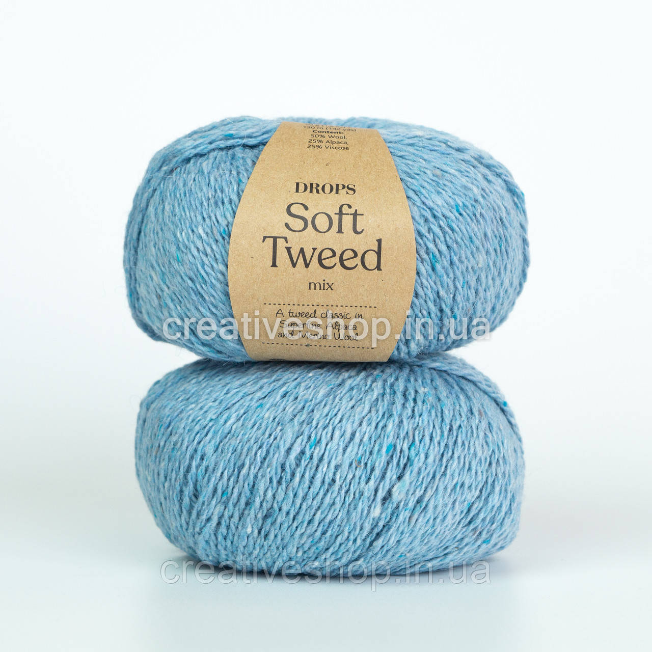 Пряжа Drops Soft Tweed (колір 11 aquamarine)