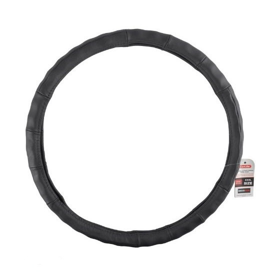 Чохол на кермо шкіряний,чорний/ SW229XXXL, фото 1