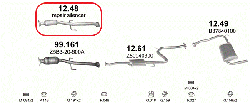 Вставка (резонатор замість каталізатора) MAZDA 323 F 1.5