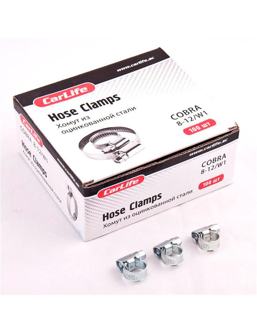 Хомути CarLife 08-12, 9mm, W1 (100шт.)