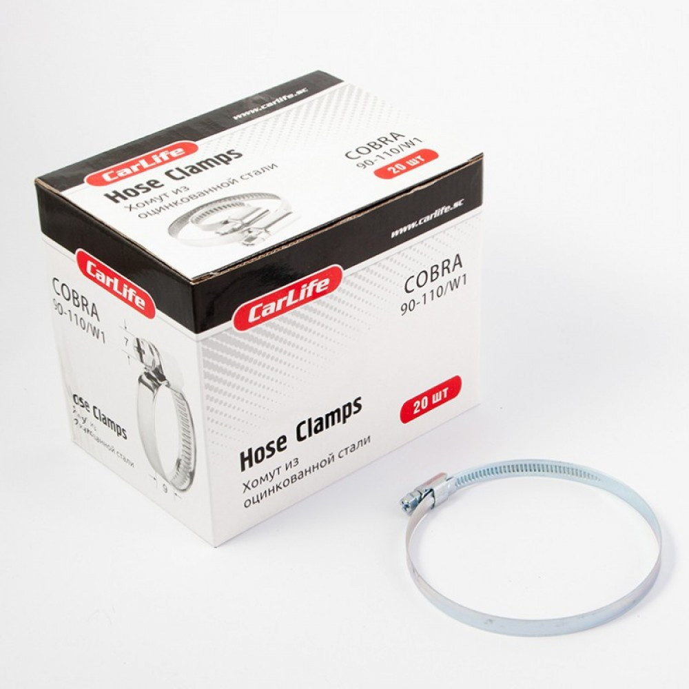 Хомути CarLife 100-120, 9mm, W1 (25шт.), фото 1