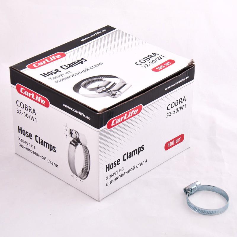 Хомути CarLife 32-50, 9mm, W1 (50шт.)