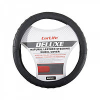 Чохол на кермо шкіряний Delux,чорний/ SW329L