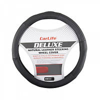 Чохол на кермо шкіряний Delux,чорний/ SW331L