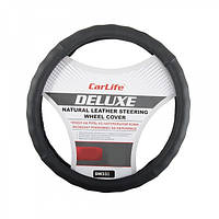 Чохол на кермо шкіряний Delux,чорний/ SW333L