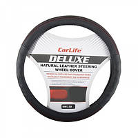 Чохол на кермо шкіряний Delux,чорний/ SW338L