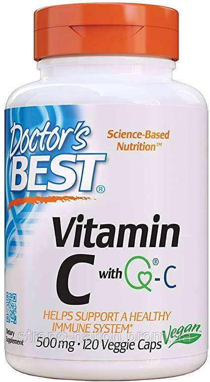 Вітамін С, Vitamin C with Q-C 500 mg, Doctors Best, 120 капсул
