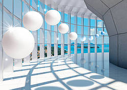 Фотообої Chameleon Краєвид на морі та кулі 100х100 см