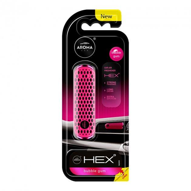 Ароматизатор на дефлектор Aroma Car HEX 10g - BUBBLE GUM (11шт)
