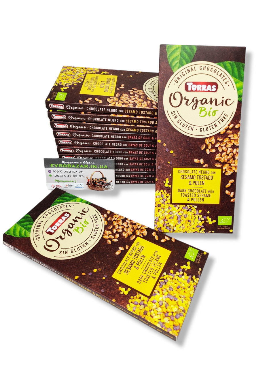 Torras Organic (з додаванням медової пиляльці та змаженого кунжуту), 100г