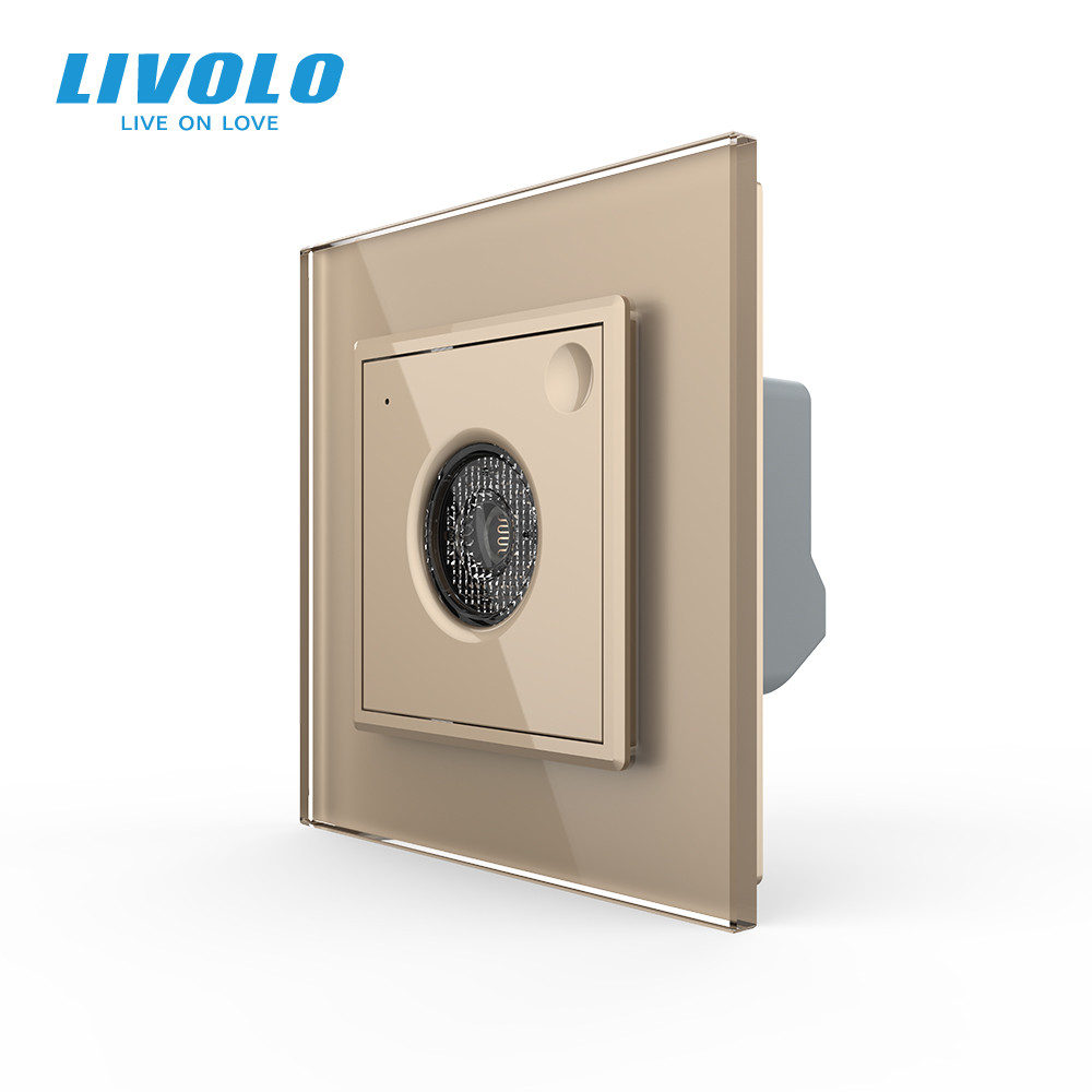 Розумний датчик звуку та світла ZigBee Livolo золото (VL-C7-FCJZ-2AP-13)