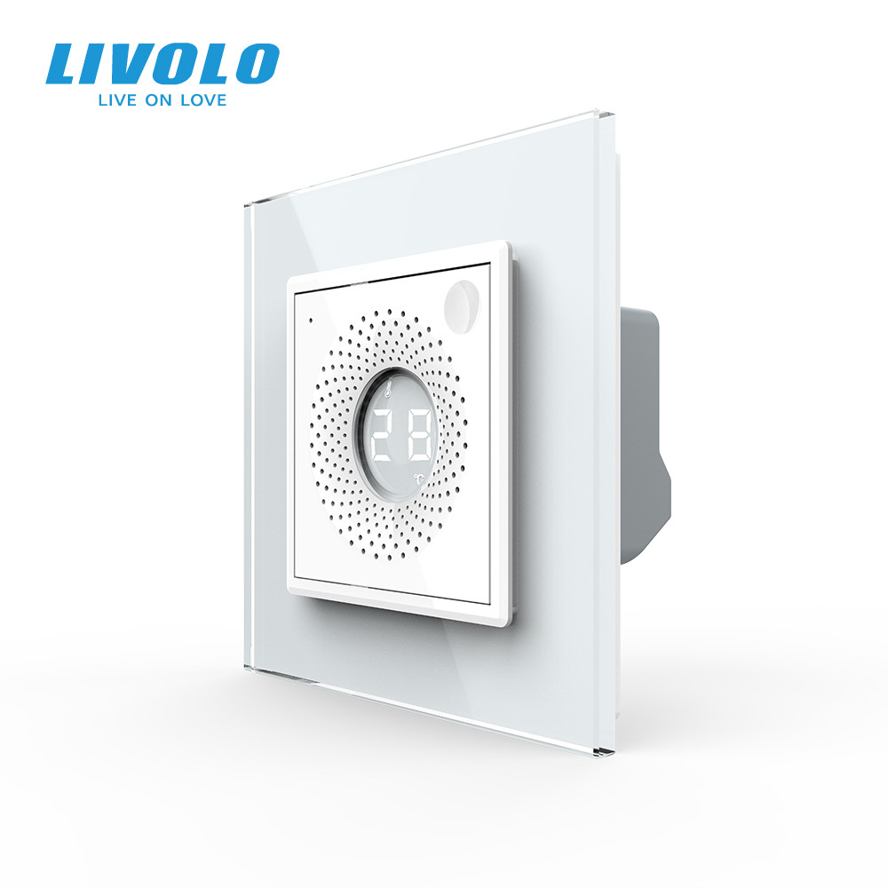 Розумний датчик температури та вологості ZigBee термометр гігрометр Livolo білий (VL-FCEZ-2WP-11)