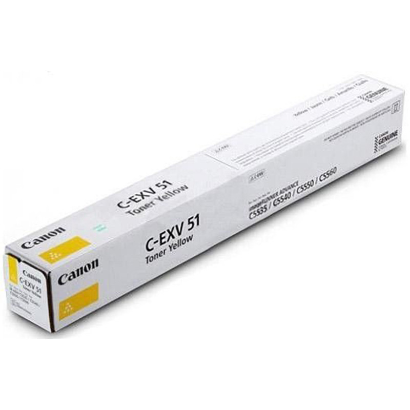 Картридж Canon C-EXV51 Yellow (0484C002) до принтера iRC5535, iRC5535i, iRC5540i, iRC5550i, iRC5560i