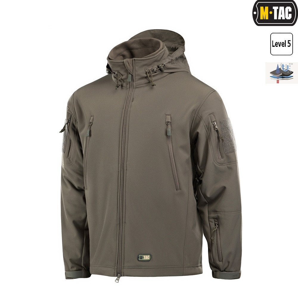 Тактична куртка M-TAC SOFT SHELL З ПІДСТІБКОЮ OLIVE