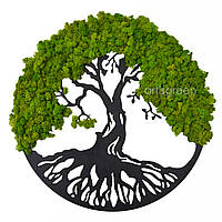 Панно для інтер'єрного декору і моху «Древо життя»