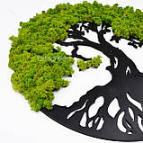 Панно для інтер'єрного декору з дерева та моху «Дерево життя», фото 2