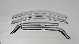 Вітровики (хром, Clover) Kia Sportage 2003-2010