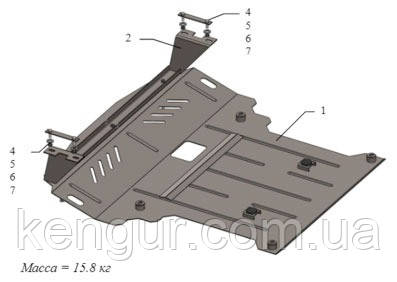 Захист піддона (Кольчуга, 1,0422) Mercedes Sprinter New 2006-..., фото 1