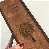 Подарункова дерев'яна коробка для алкоголю Manific Decor на весілля ініціалами та датою з покриттям, фото 4