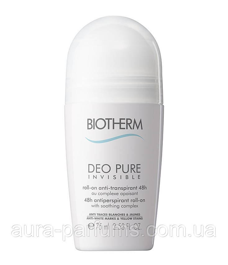 Дезодорант роликовий Biotherm Deo Pure Invisible Roll-on Antiperspirant 48h 75 ml.