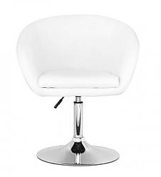 Крісло для салону краси стільці для манікюру на круглій базі білий поворотний стілець для майстра Мурат НЬЮ