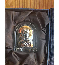 Ікона "Володимирська Божа Матір" срібна в кришталі 4,8х3,9 см