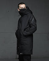 Парка мужская Zorg зимняя длинная теплая куртка черного цвета