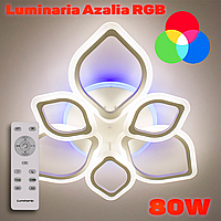 Потолочный светодиодный светильник с пультом ДУ LUMINARIA AZALIA RGB 80W+10W 6R 680/120 WHITE IP20