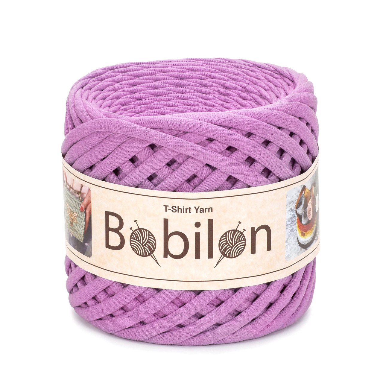 Трикотажная пряжа Bobilon Maxi (9-11 мм) Bubble Gum Пыльная Роза