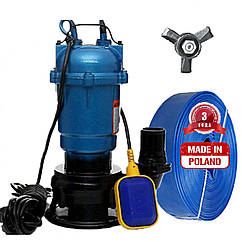 Фекальний насос FORWATER AKWA PUMPS WQD 2.5 з ножем і шланг 25м комплект для підйому води