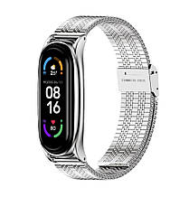 Металевий ремінець MiJobs для Mi Band 4 сріблястий тину