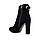 Модные женские ботильоны черные замшевые на высоком каблуке 40, фото 3