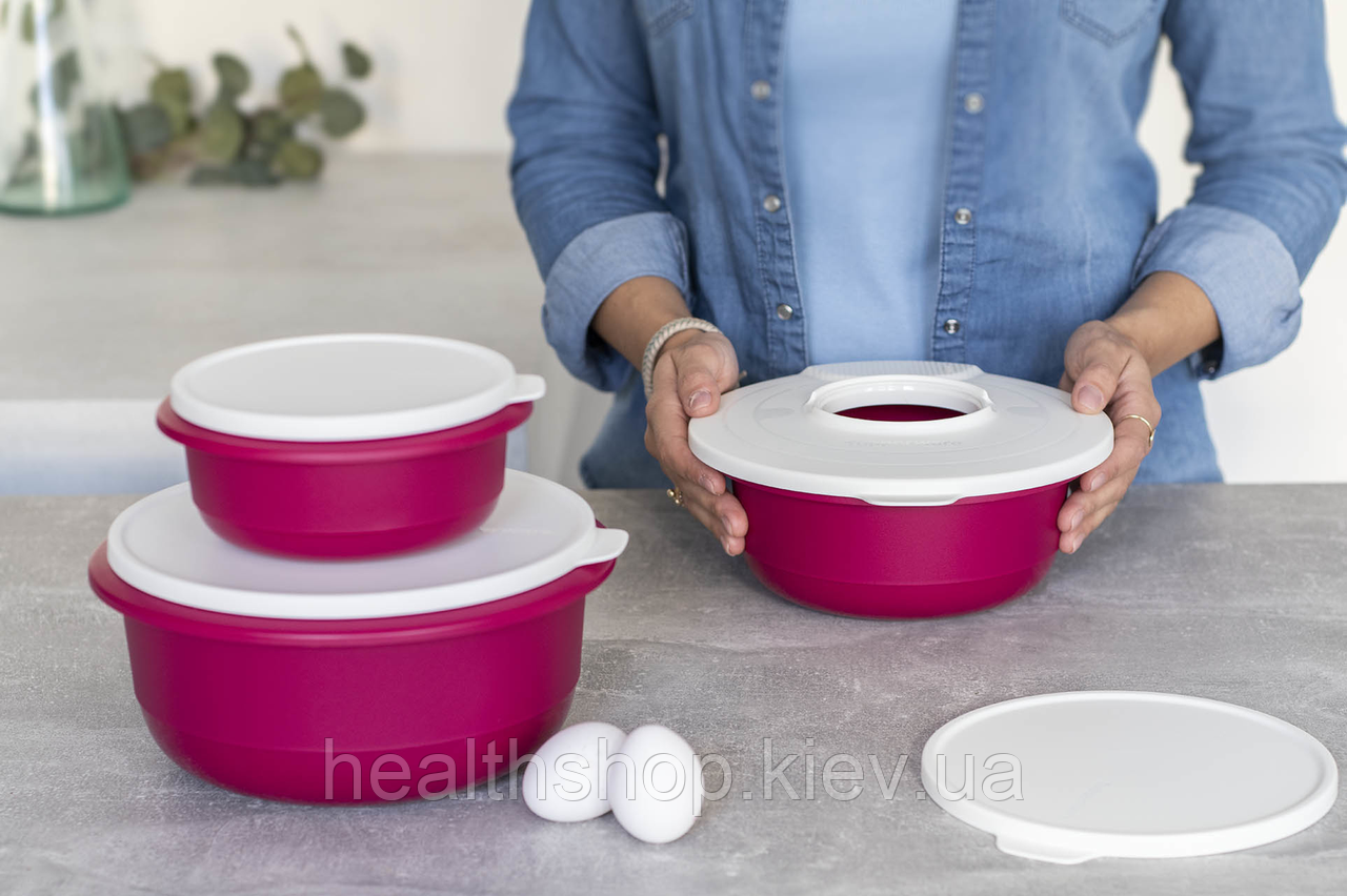 Набір Замісних блюд «Профі» (1 л, 2л, 3,5 л) + захисна кришка Tupperware (Оригінал) Тапервер
