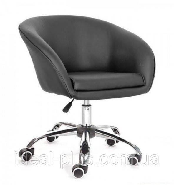 Перукарське крісло МУРАТ крісла для клієнта манікюру на колесах з регулюванням висоти чорного кольору, фото 1